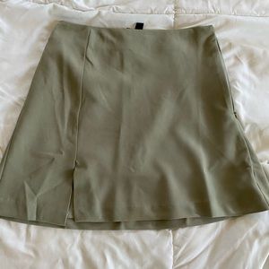 Mint Green Mini A-Line Skirt